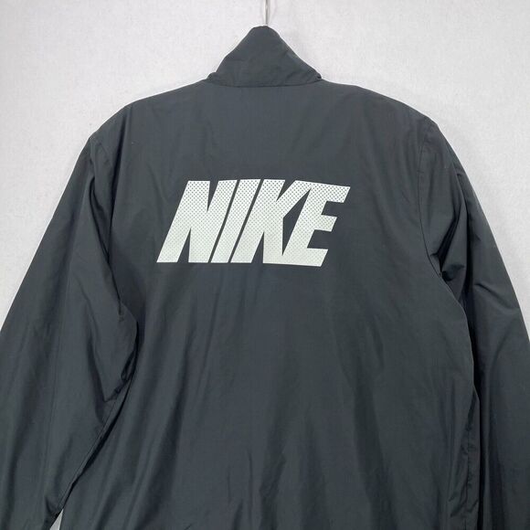 Vintage Nike Jacket Men XL Black White Windbreaker Track Big Logo Athletic 80s - Picture 5 of 12